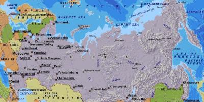 地图上的莫斯科俄罗斯