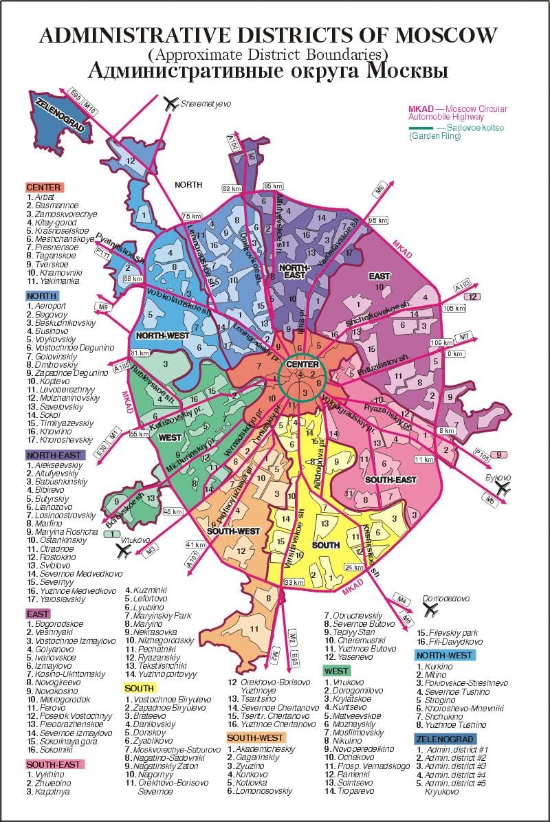 地图上的莫斯科区
