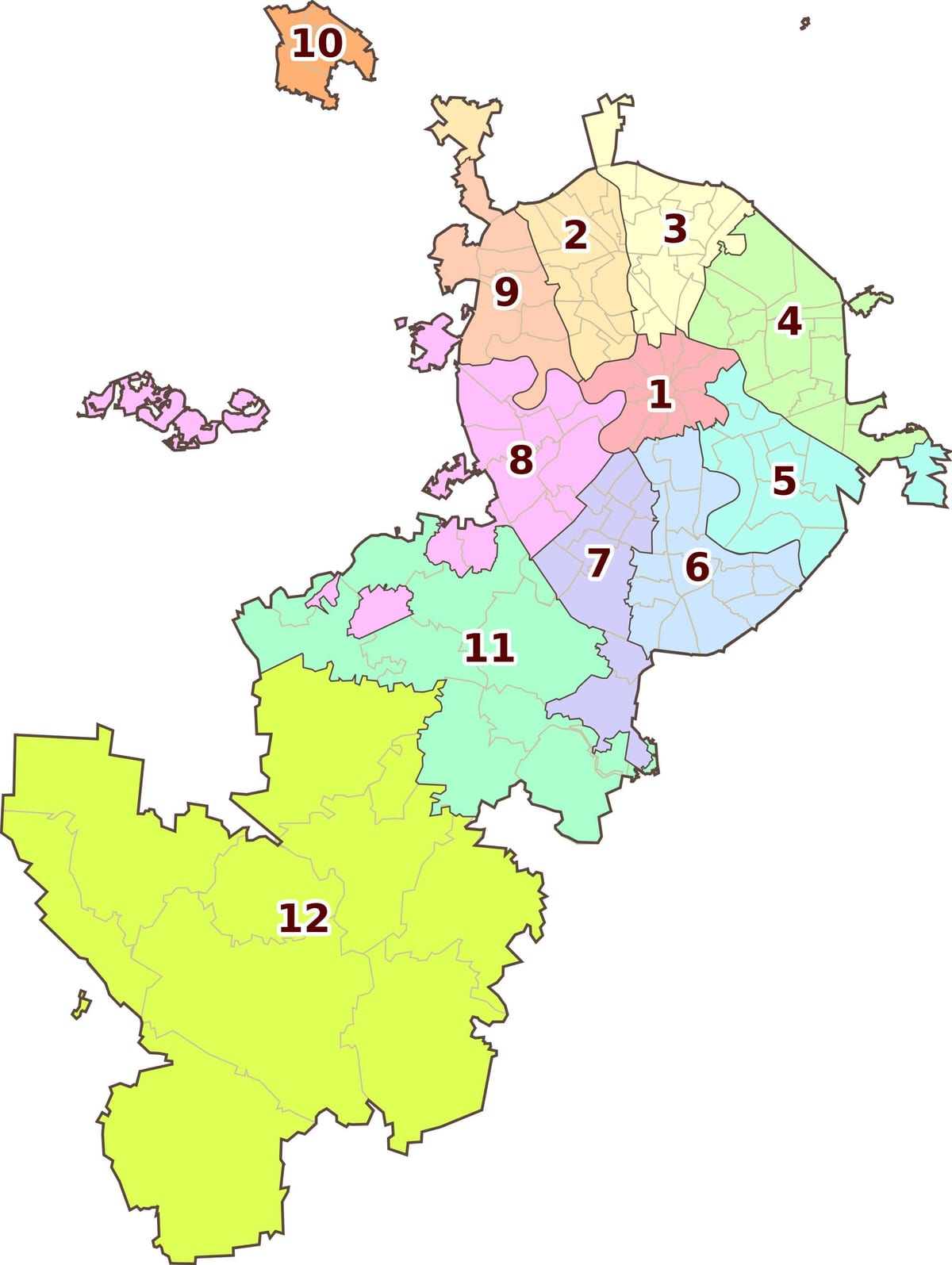 莫斯科附近的地图