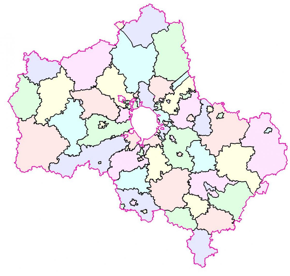 莫斯科地区的地图