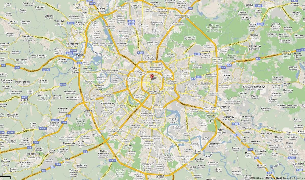 莫斯科高速公路的地图