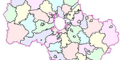 莫斯科地区的地图