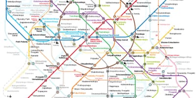 莫斯科地铁站地图