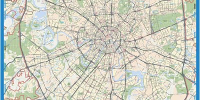 莫斯科的地理地图
