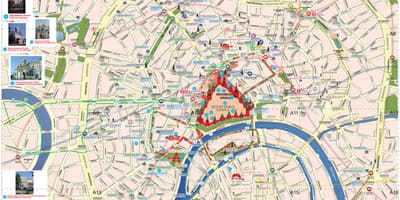 莫斯科的吸引力的地图