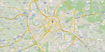 莫斯科高速公路的地图