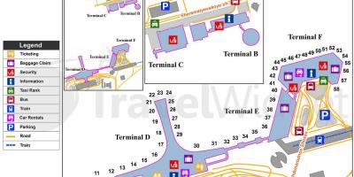 莫斯科多莫杰多沃机场的地图