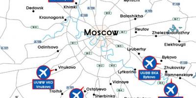 地图上的莫斯科机场