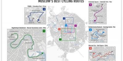 莫斯科的自行车的地图