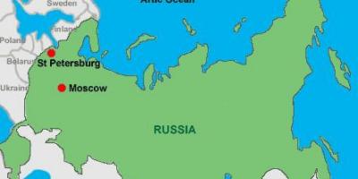 莫斯科和圣彼得堡的地图